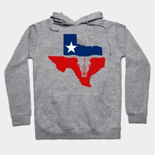 Texas Longhorn Skull With State Flag Hoodie